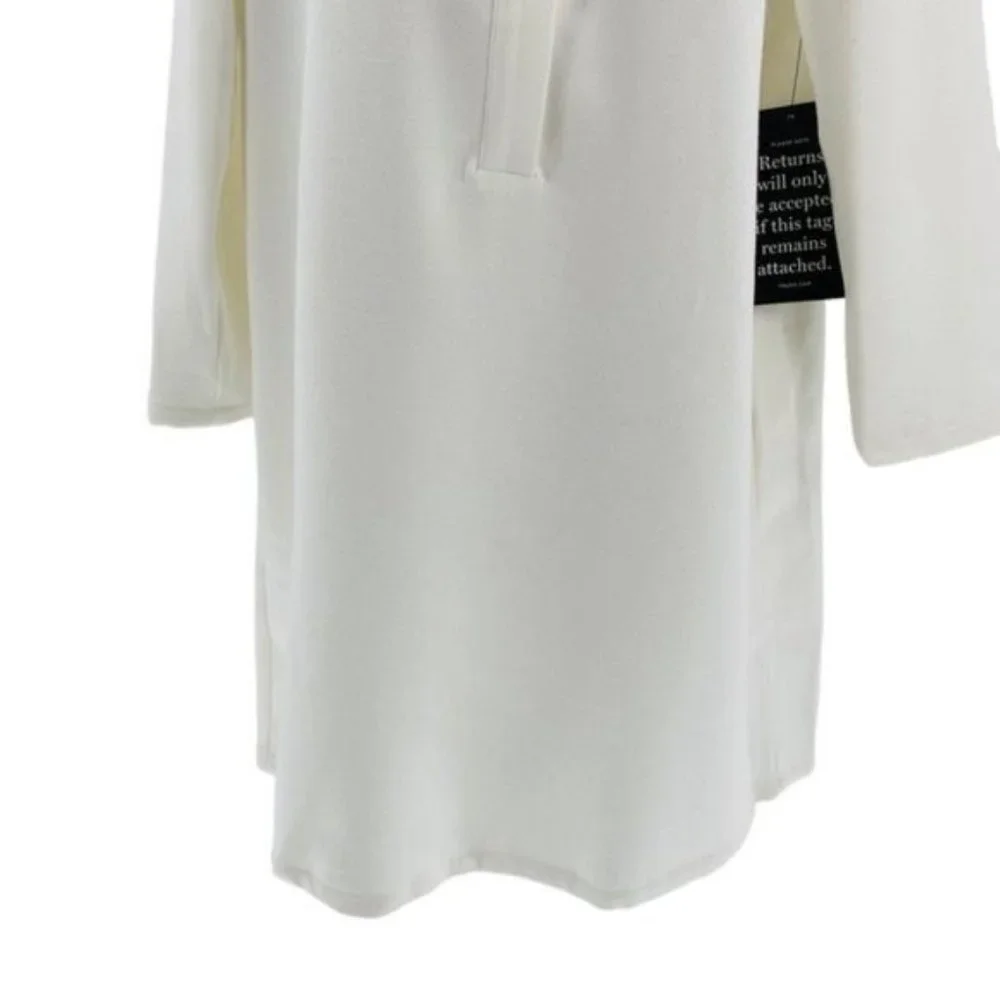 Tuckernuck White Stretch Crepe Avery Long Sleeve Shirt Mini Dress Size XXS - Picture 6 of 11